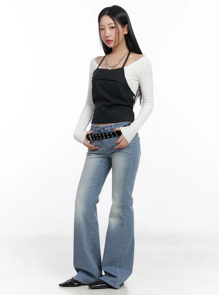 Striped Halter Bustier CF503