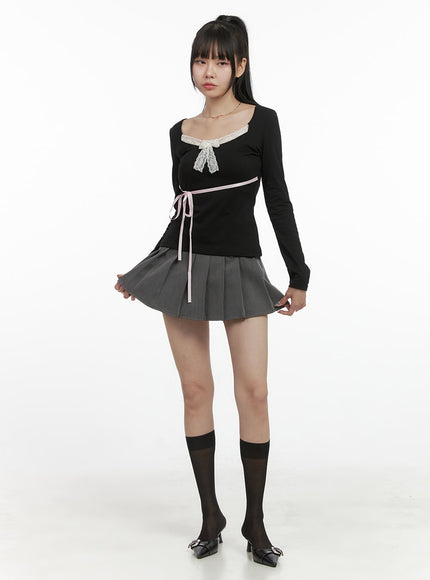 ribbon-pleated-mini-skirt-oo401