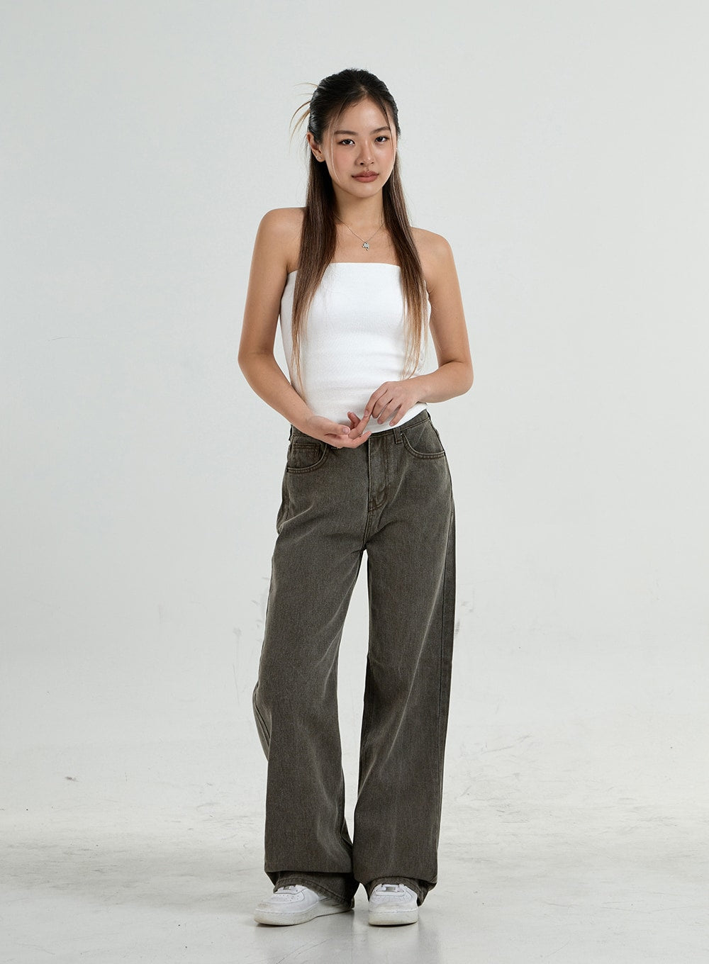 Off-Shoulder Semi Crop Top CO28