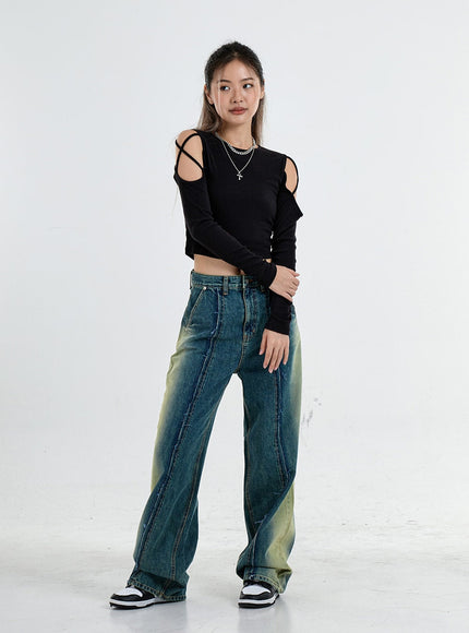 Simple Off Shoulder Crop Top CO04