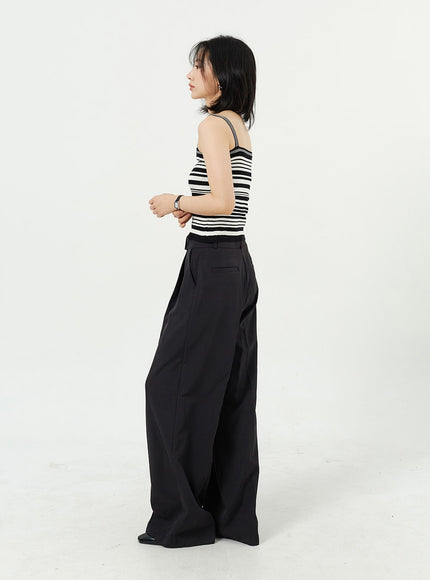Wide Leg Tailored Pants OM309