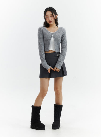 gray-pleated-belted-mini-skirt-cj423