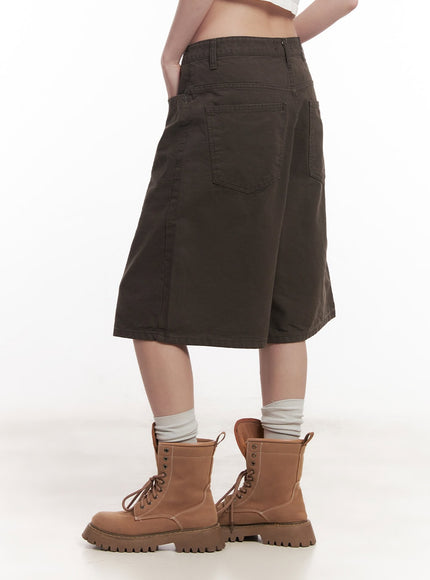 Wide-Fit Cotton Bermuda Shorts CM517