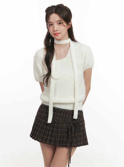 cozy-knit-short-sleeve-sweater-with-scarf-cj514