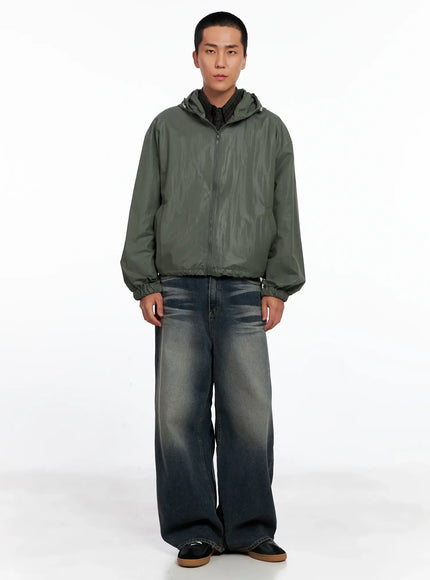 mens-glossy-windbreaker-is510