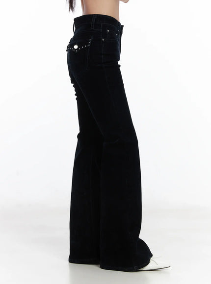 velvet-studded-bootcut-pants-cd529