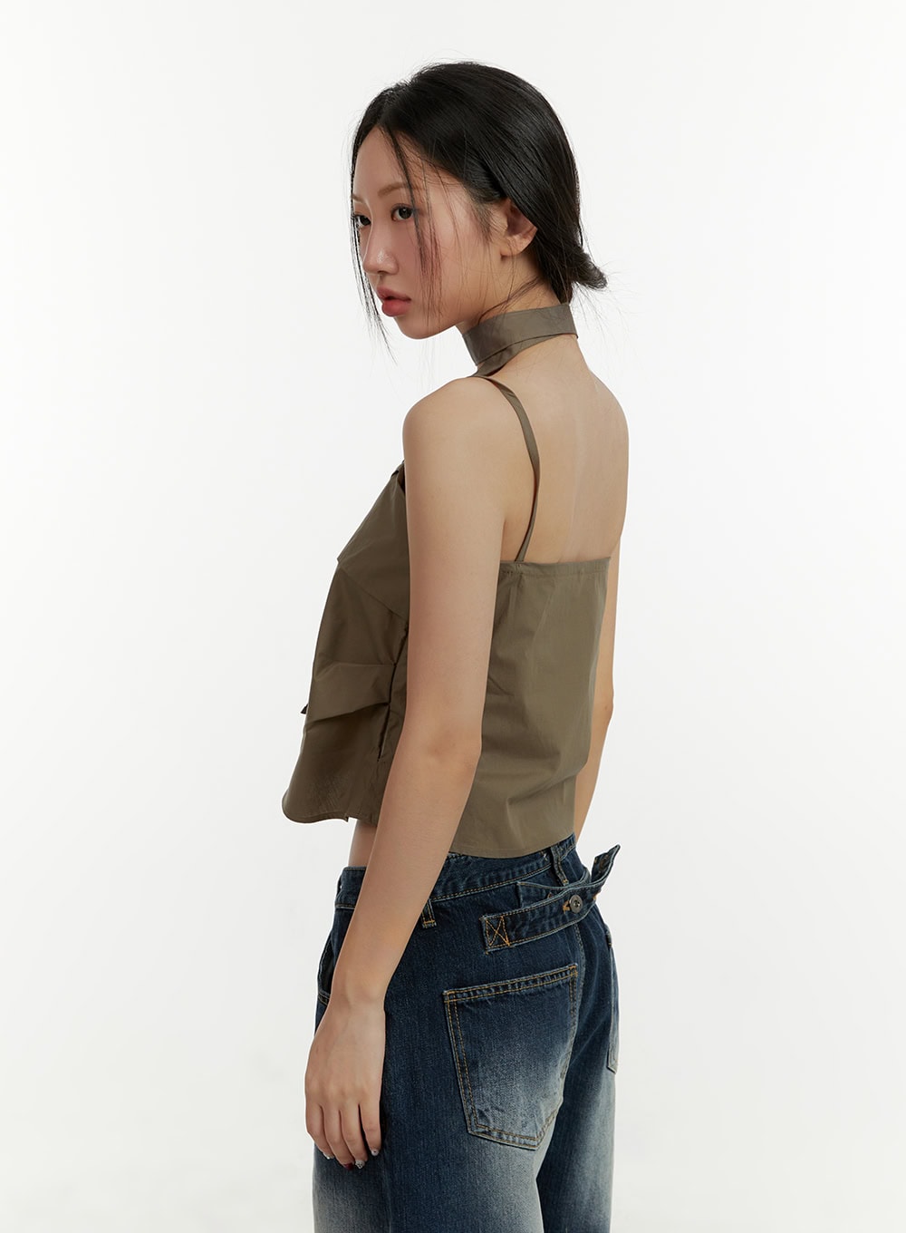 double-layer-cami-top-with-thin-scarf-cy409