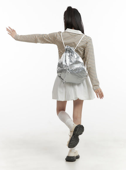 metallic-ribbon-charm-backpack-cy407