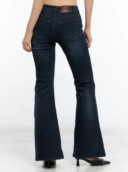 Chaerin Washed Flare Denim Jeans CL529