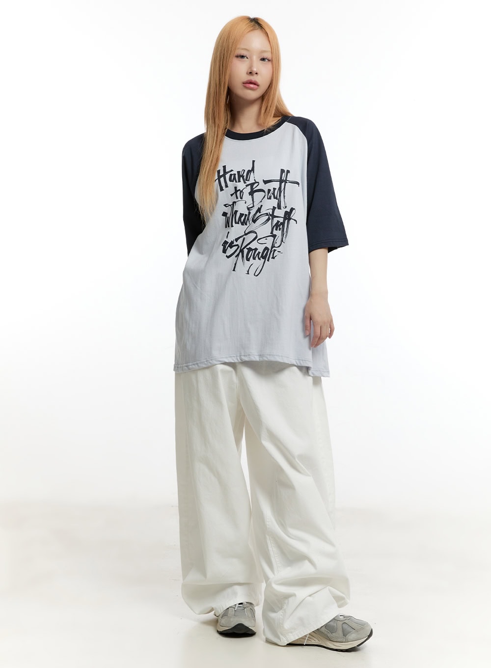 Oversized Cotton Raglan Top CY505