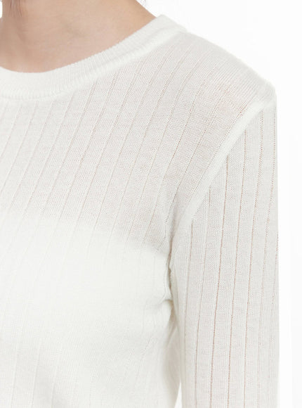 Ribbed Cropped Sweater IF505