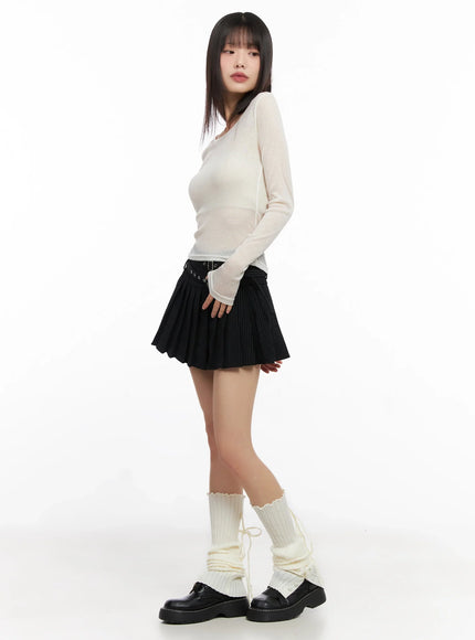 double-belt-pleated-mini-skirt-in503