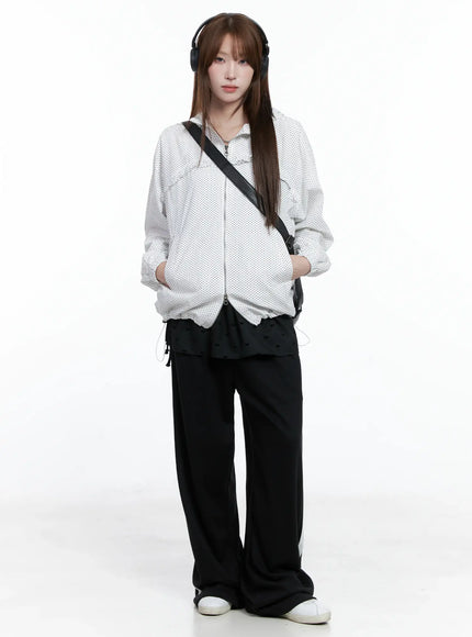 Polka-Dot Hooded Windbreaker CS501