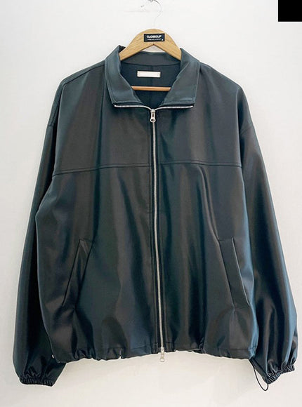 Relaxed Fit Faux Leather Jacket J24