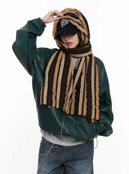 Striped Dual-Tone Scarf CN511