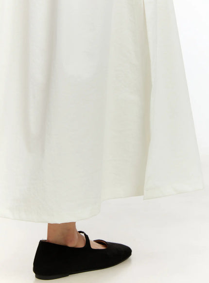 Elegant Shirred Flare Maxi Skirt CM505