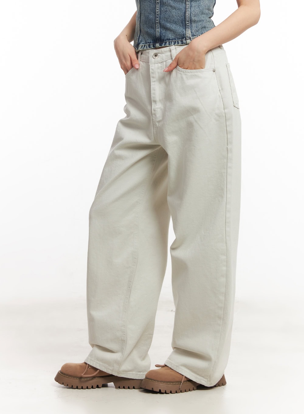 Classic Cotton Wide-Leg Pants CA503