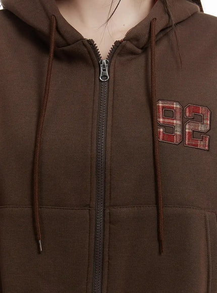 check-numbered-zip-up-hoodie-ij521