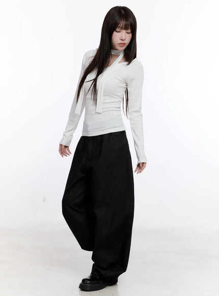 Vada Stitched Wide Leg Jeans CS530