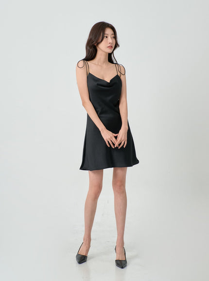 Satin Lingerie Style Mini Dress IN08