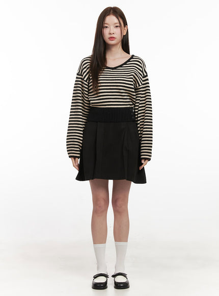 stripe-oversized-v-neck-sweater-if505