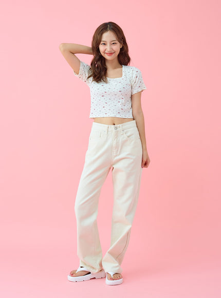 Basic Semi Wide Cotten Pants BG04