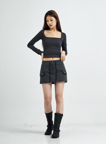 Square Crop Long Sleeve T-Shirt CS13