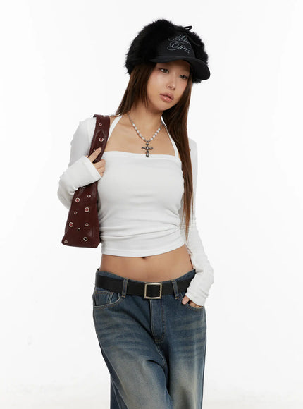 halter-neck-eylet-bolero-top-set-cd515