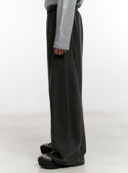 Men's Washed Wide-Fit Sweatpants IA504