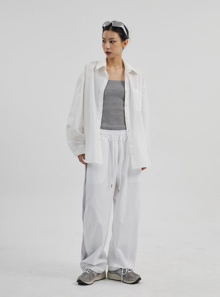 Drawstring Baggy Track Pants CF308