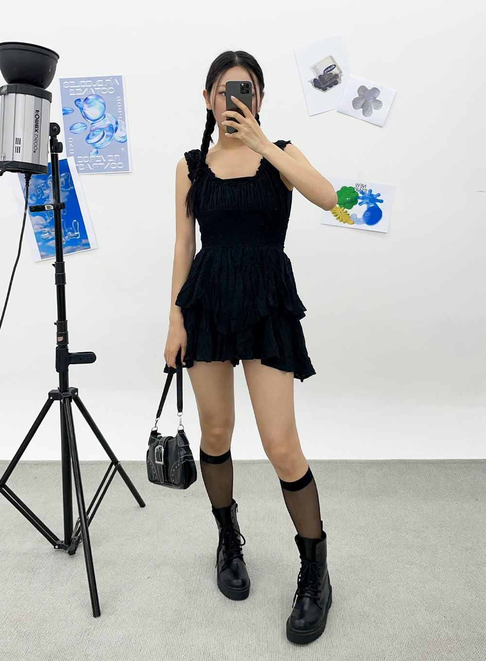 Frill Layered Mini Dress CY308