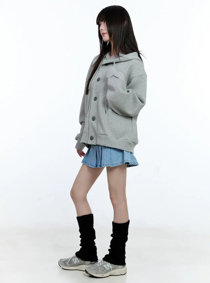 Oversized Buttoned Hoodie CG511