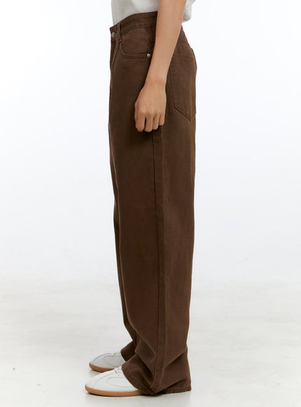 mens-solid-cotton-wide-leg-pants-brown-ig416