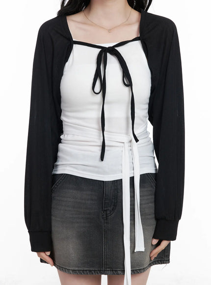 Chic Knit Ribbon Cardigan CA510