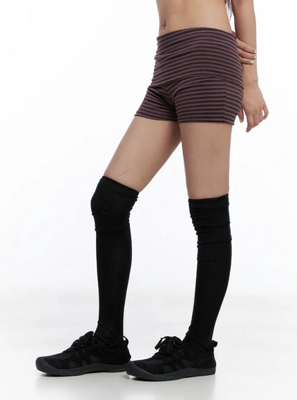 Striped Foldover Shorts CL511