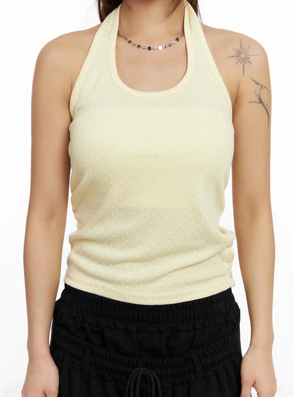 side-button-polka-dot-halter-top-cm525