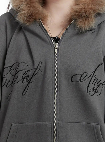 faux-fur-printed-zip-up-hoodie-id531