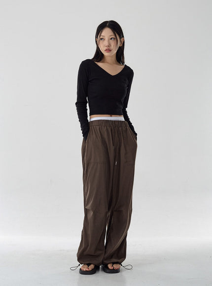 String Wide Pants Unisex CG11