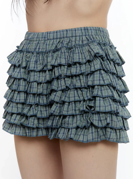 plaid-ruffle-mini-skort-cl504