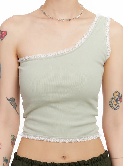 asymmetric-lace-trim-ribbed-top-cl525