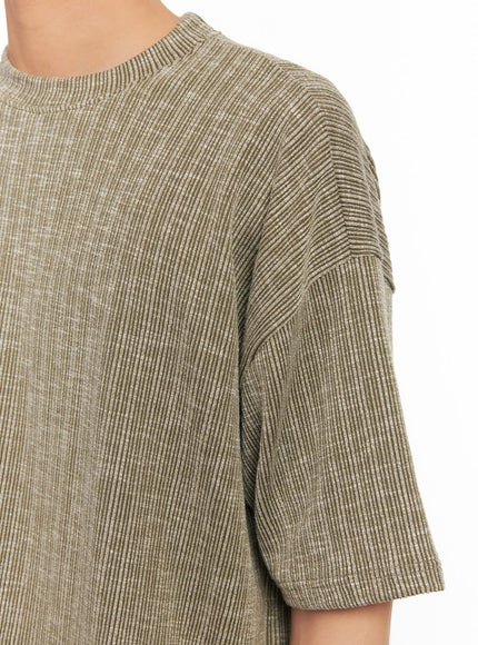Men's Ribbed Crewneck Tee IA511