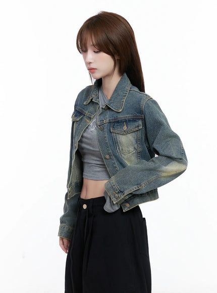 Vintage Retro Washed Denim Jacket CG529