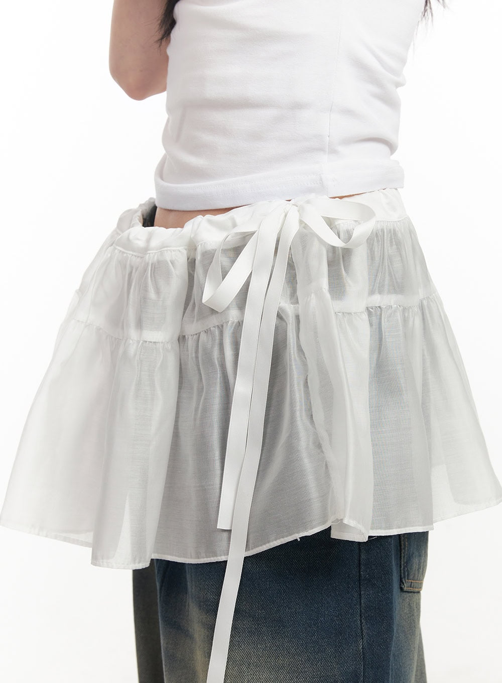 layered-shirring-sheer-mini-skirt-cf513