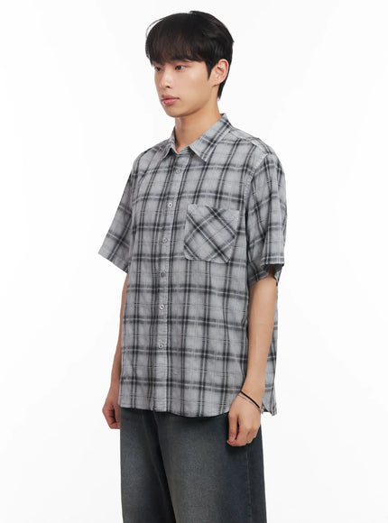 mens-short-sleeve-flannel-shirt-iu519