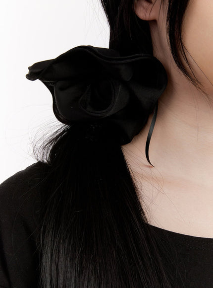 Black Ribbon Scrunchie CJ531