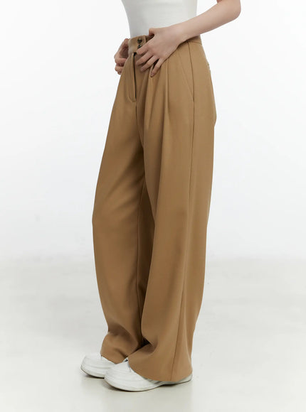 Pintuck Wide-Leg Trousers F502