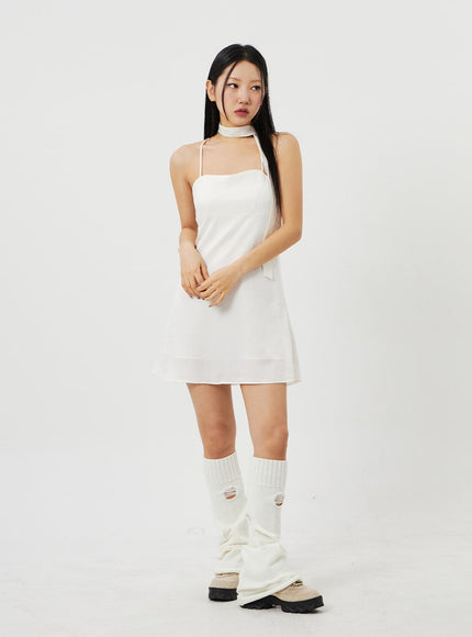 Mini Dress And Neck Accessory CM302
