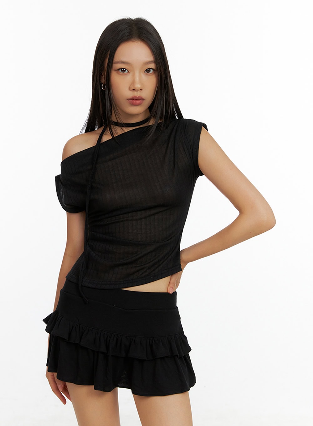 one-shoulder-crop-top-with-thin-scarf-set-il409