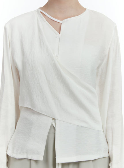 wrap-buttoned-asymmetric-blouse-cf504