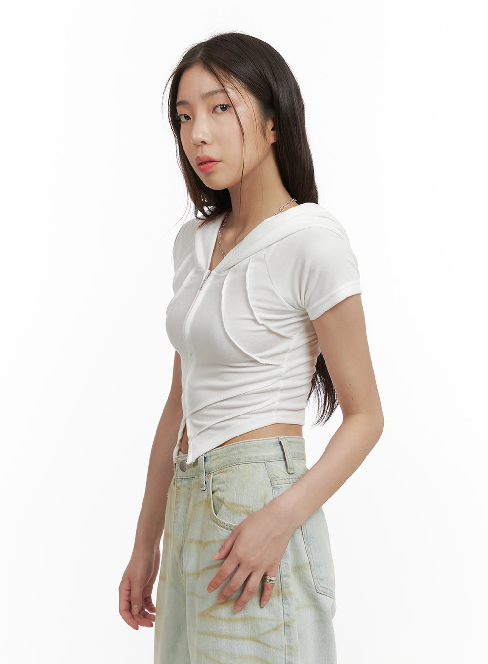 stitched-detail-hoodie-top-cy417